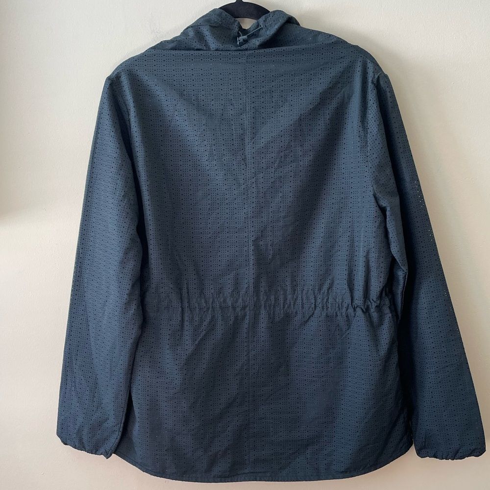 Fabletics Liora Mesh Pullover Cinch Waist Dark Gr… - image 5